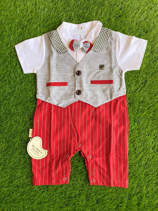 Dungaree Romper Bow