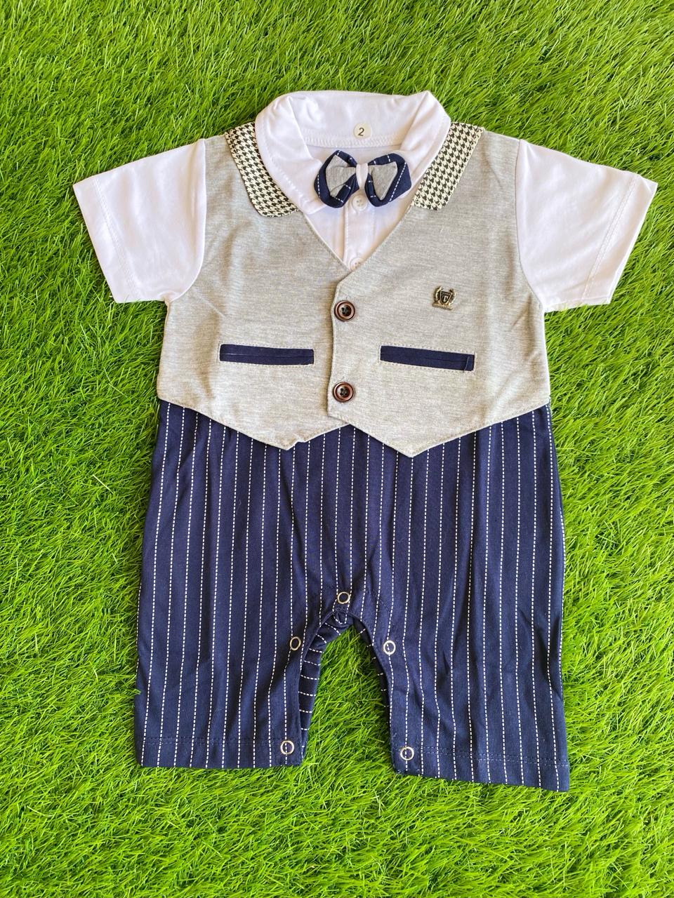 Dungaree Romper Bow