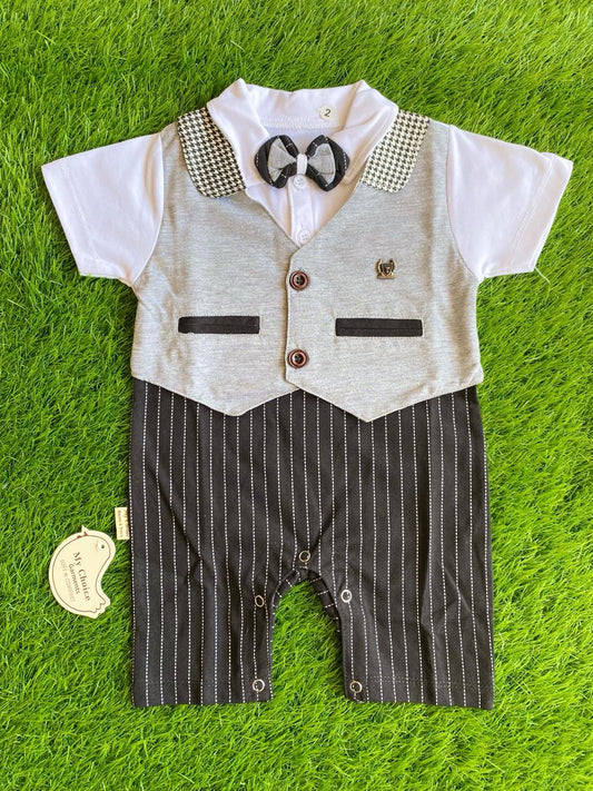 Dungaree Romper Bow