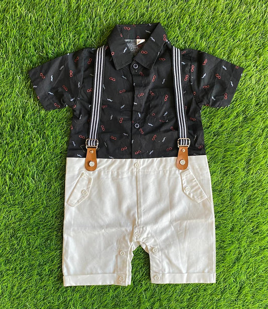 Dungaree Romper Set