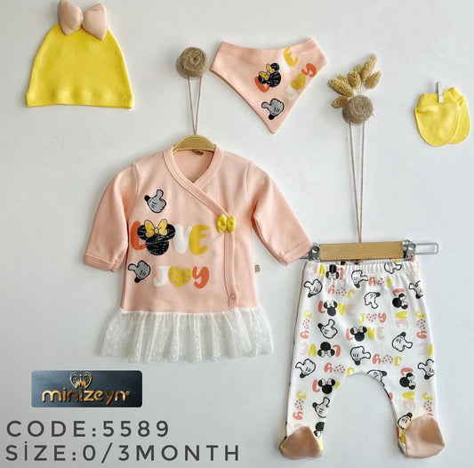 Minizeyn 5 Pc Set - Love Joy / Peach