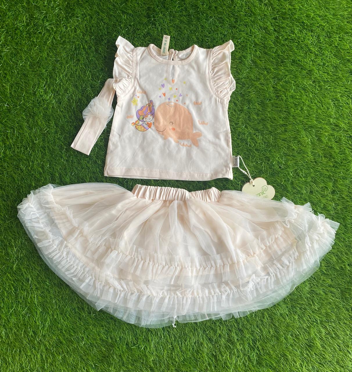 Shirt With Skirt -Peach