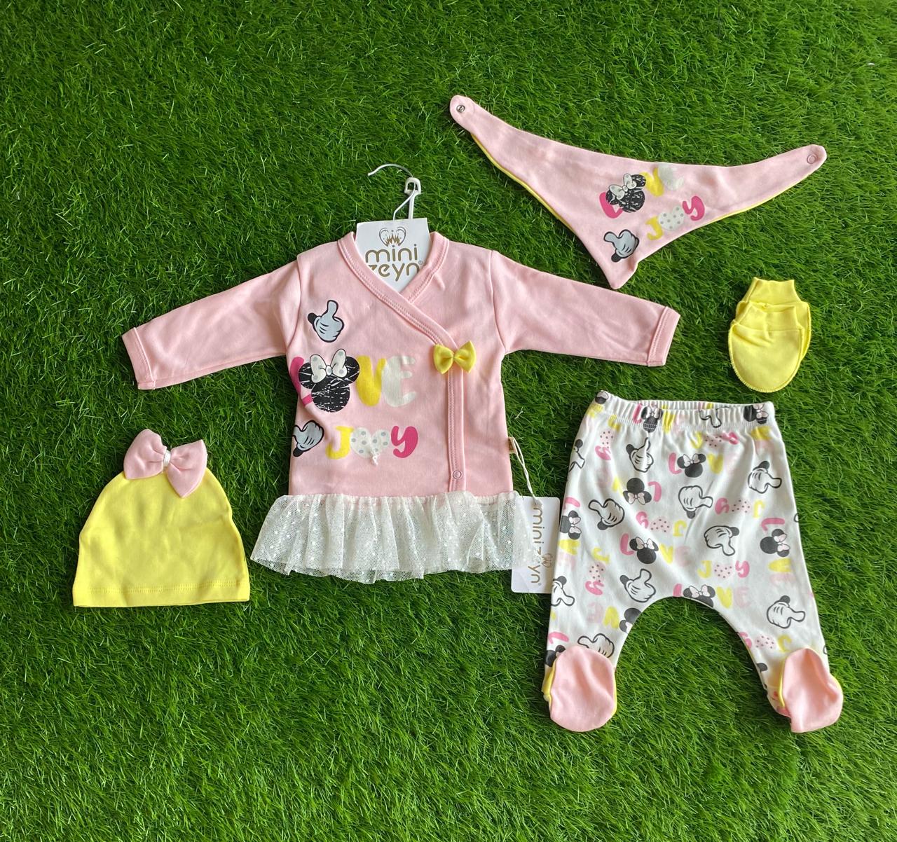 Minizeyn 5 Pc Set - Love Joy / Pink