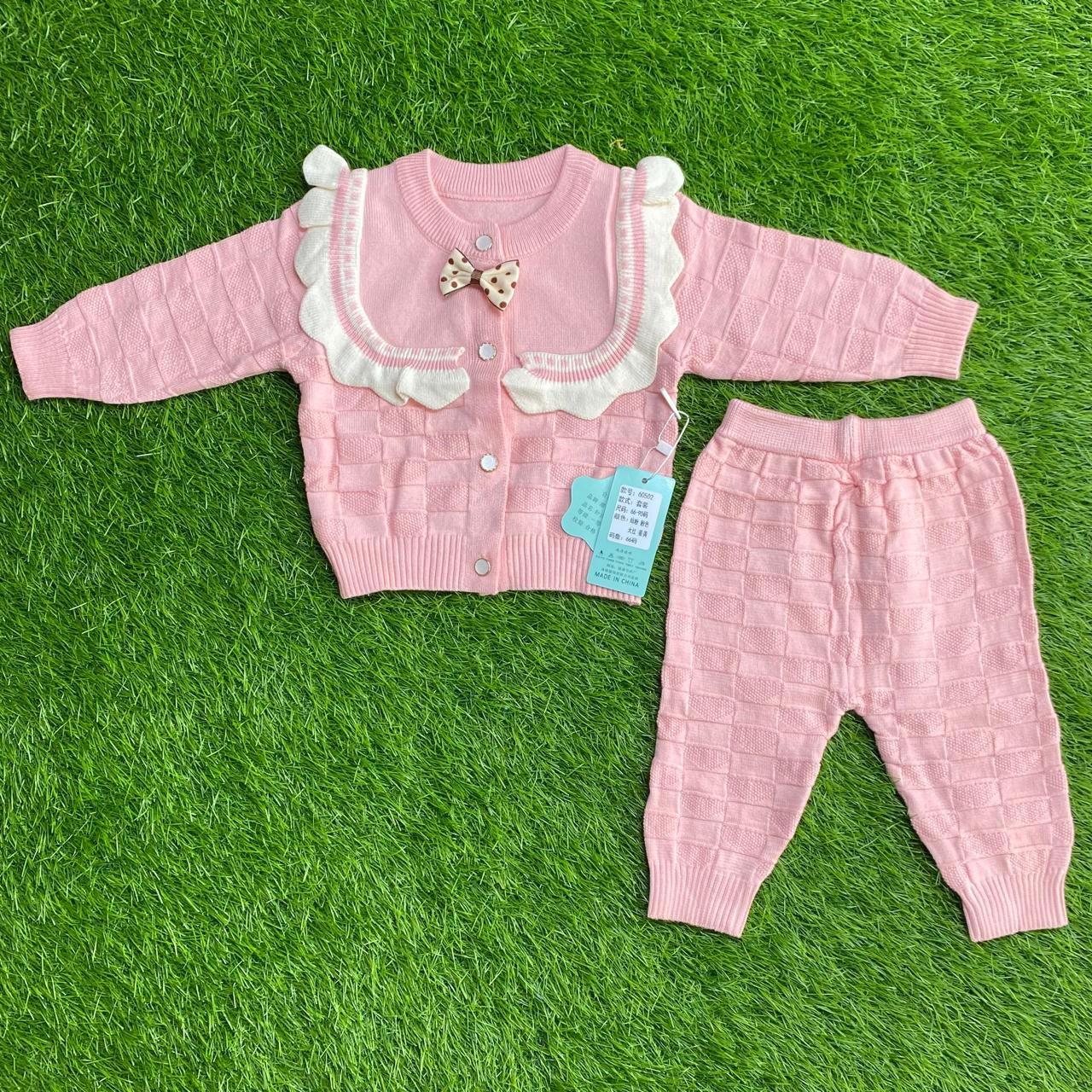 Woolen 2pc  suit with bow