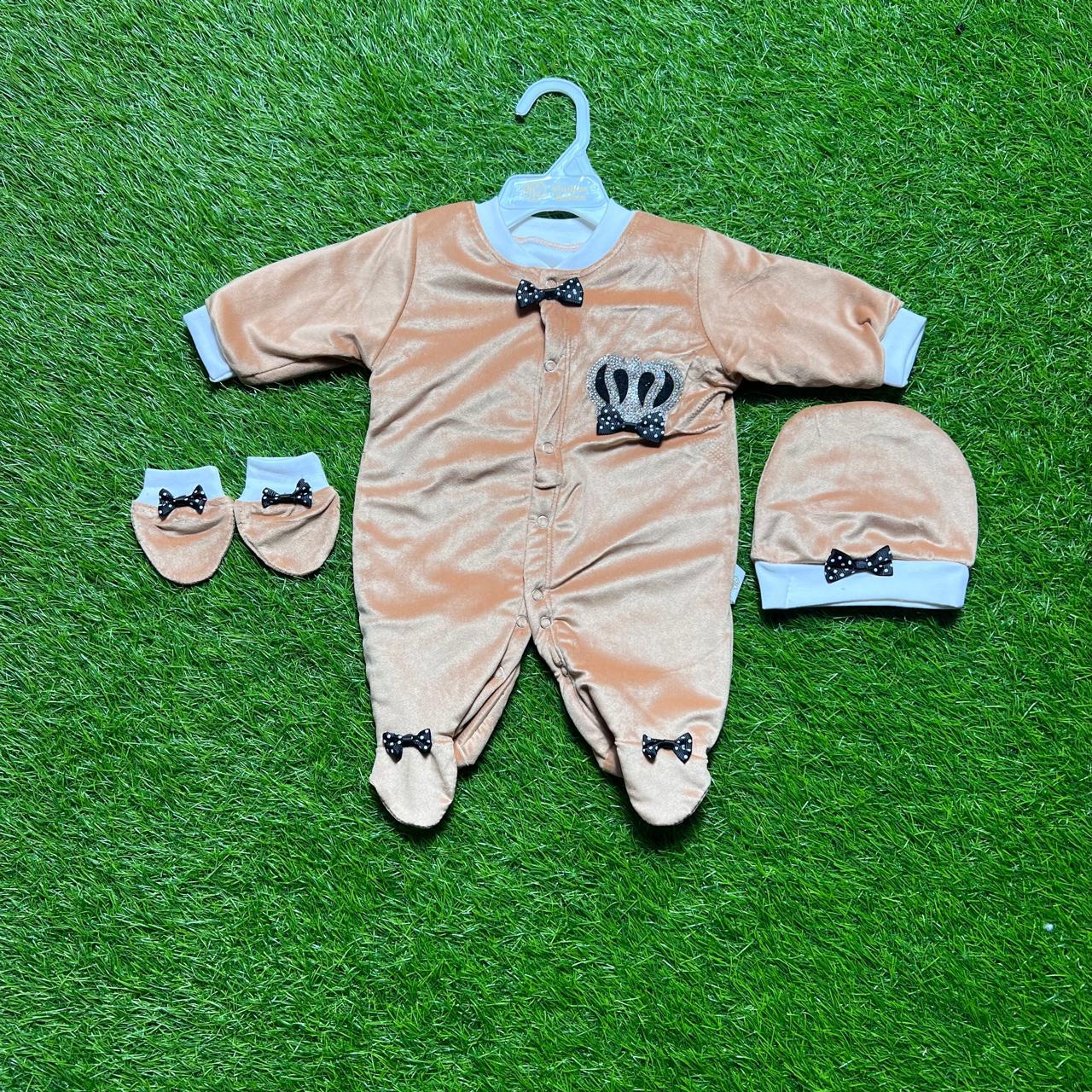 Turkish style Velvet Romper Set