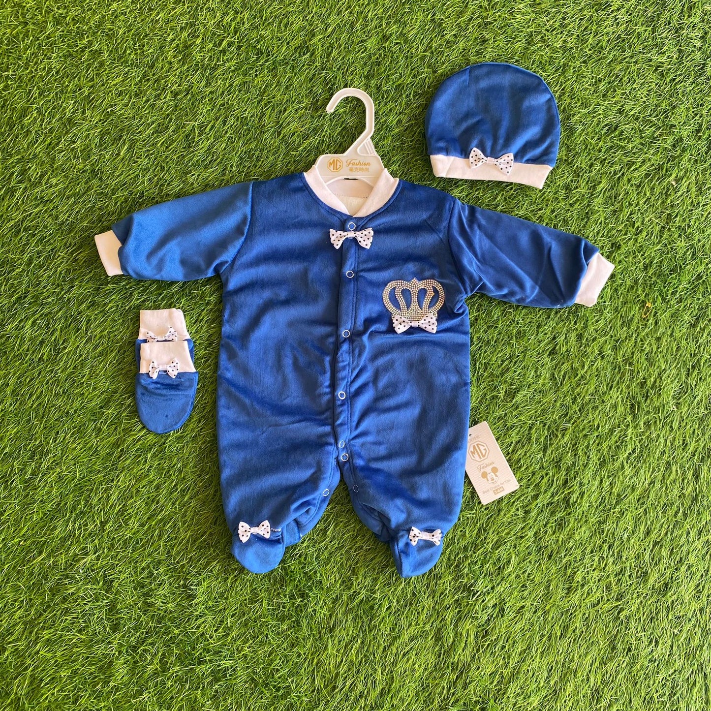 Türkish style velvet romper set